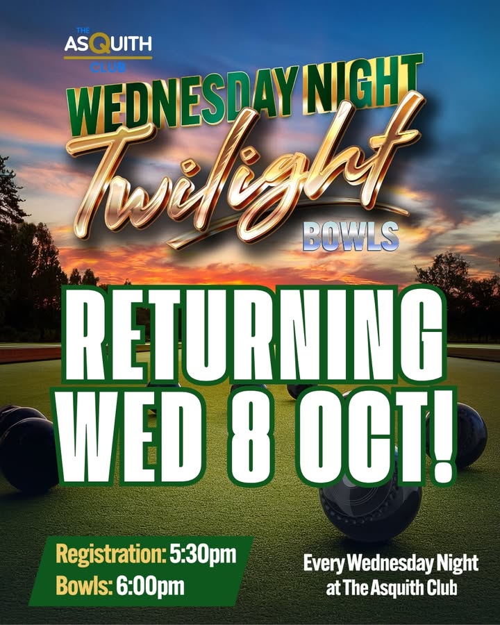 Featured image for “Twilight Bowls: Social Evening at Asquith Club for Members and Non-members”