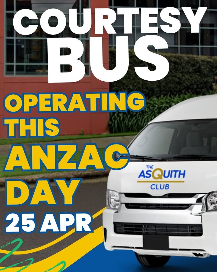 Featured image for “Asquith Club Courtesy Bus – Anzac Day”