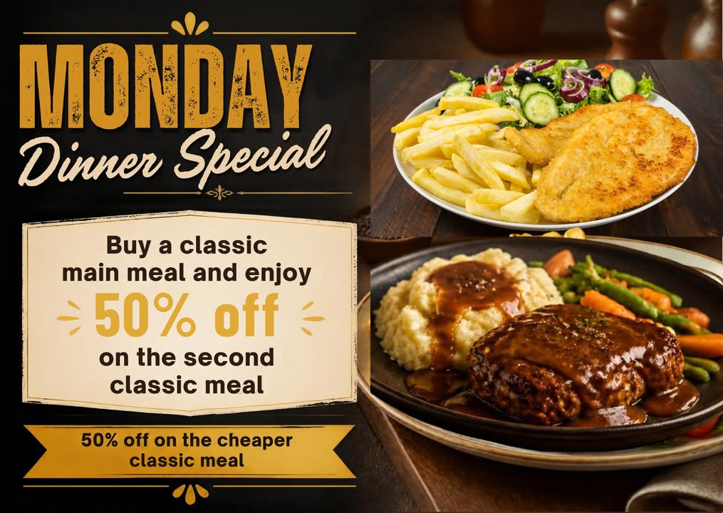 Featured image for “Monday Dinner Special: 50% Off Classic Meals at Asquith Club”